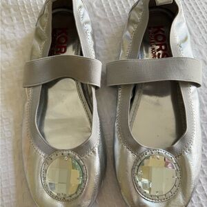 Michael Kors Kids Silver Ballet Flats Size 3